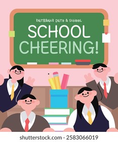 Exciting New Semester Student Uniform Illustration