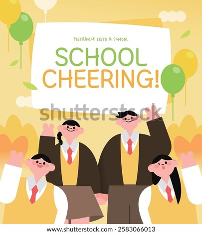 Exciting New Semester Student Uniform Illustration