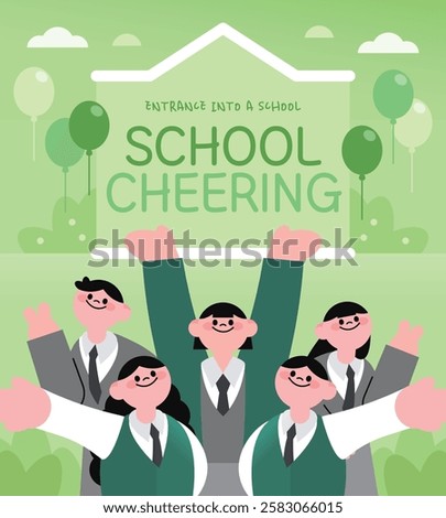 Exciting New Semester Student Uniform Illustration