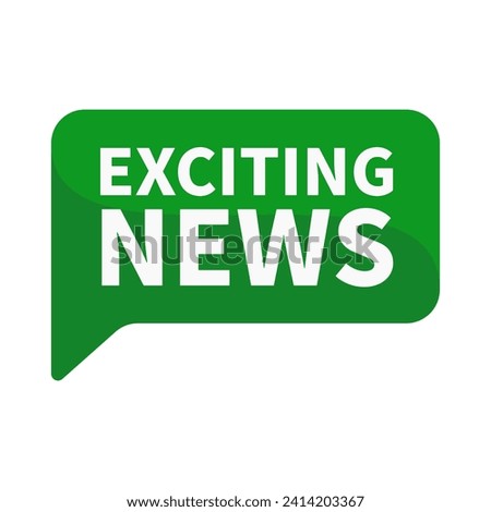 Exciting News Green Rectangle Shape For Interesting Information Trending Viral Promotion
