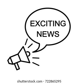 Exciting News icon vector