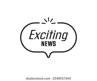 Emocionante señal de información de texto de noticias	