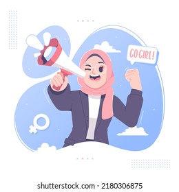 exciting public speaking concept illustration design