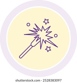 Exciting Sparklers Icon Representing Celebration, Festivity, and Joy, Perfect for Highlighting Parties, Festivals, and Special Occasions with a Burst of Light and Energy.