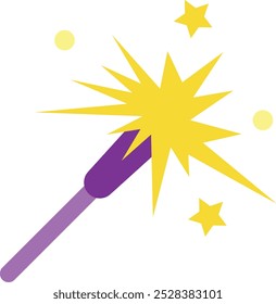 Exciting Sparklers Icon Representing Celebration, Festivity, and Joy, Perfect for Highlighting Parties, Festivals, and Special Occasions with a Burst of Light and Energy.