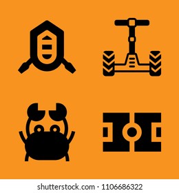 exciting, turf, electricity and people icons set. Vector illustration for web and design