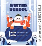 Exciting winter vacation special lecture template