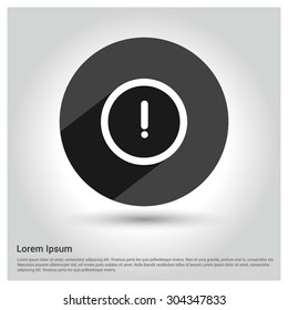 exclamation Alert icon. Circle concept web buttons. vector illustration. Flat design style