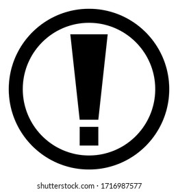 exclamation alert warning symbol in black and white