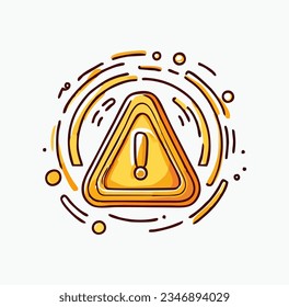 Exclamation attention caution sign - A yellow triangle with an exclamation point on it.