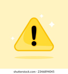 Signo de precaución de atención de exclamación - Un triángulo amarillo con un signo de exclamación sobre él.