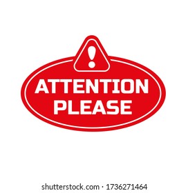 exclamation attention isign on white background. Vector icon.