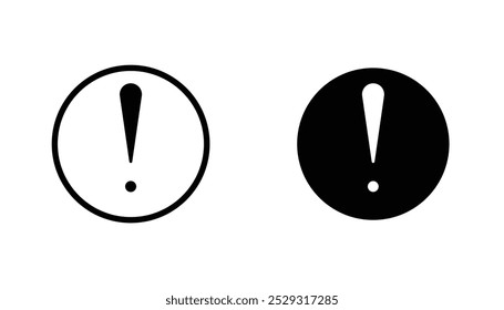 Concepto de icono de Botón de exclamación. Vector de acciones