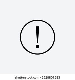 Exclamation button icon in tree different line stroke sizes.