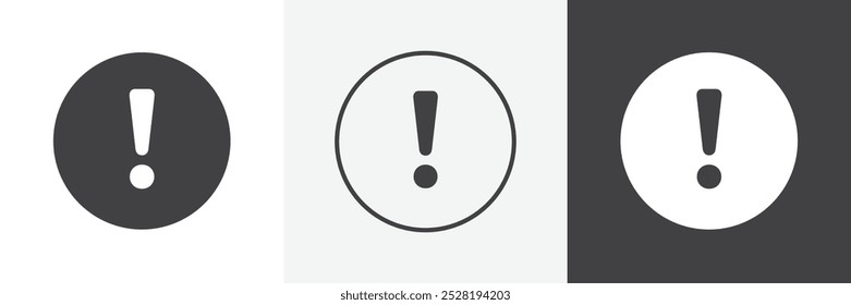 Exclamation button icon.Trendy modern flat linear vector illustration on white background.