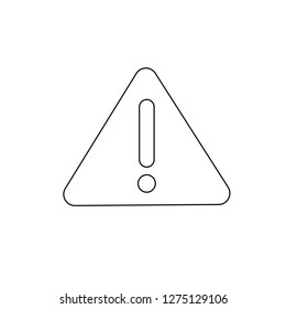 Exclamation button linear icon. Exclamation button concept stroke symbol design. Thin graphic elements vector illustration, outline pattern on a white background eps 10