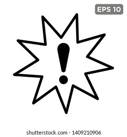 exclamation - caution icon vector design template