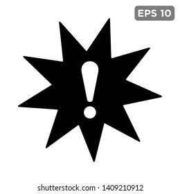exclamation - caution icon vector design template