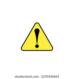 Exclamation colored vector icon on white background. Stock vector EPS10