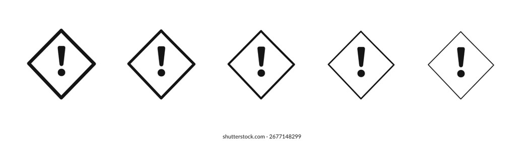 Signo de Vector blanco y negro del icono del peligro de la exclamación