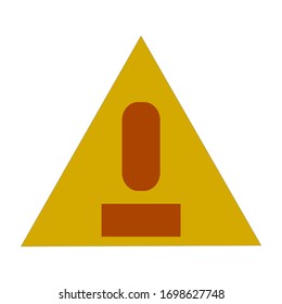 Symbol für Ausrufegefahr. flache Abbildung der Vektorillustration der Exklamationsgefahr für App und Web