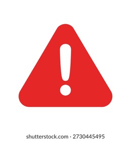 Exclamation danger icon. Hazard warning attention vector isolated