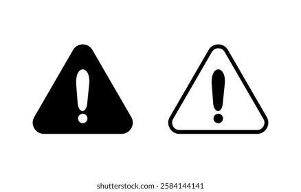 Exclamation danger icon logo design. attention sign and symbol. attention sign