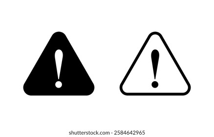 Exclamation danger icon logo design. attention sign and symbol. attention sign