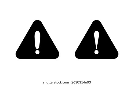 Exclamação ícone de perigo logotipo design. sinal de atenção e símbolo. sinal de atenção