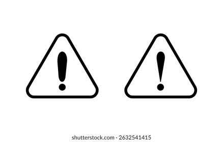 Exclamação ícone de perigo logotipo design. sinal de atenção e símbolo. sinal de atenção