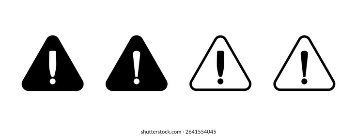 Exclamation danger icon logo design. attention sign and symbol. attention sign