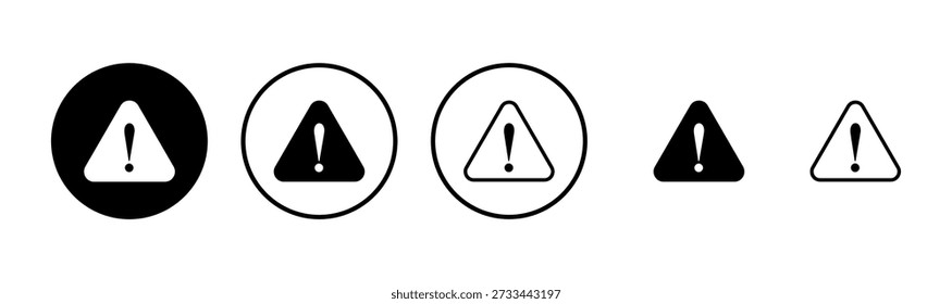 Exclamação perigo ícone logotipo design. sinal de atenção e símbolo. sinal de atenção