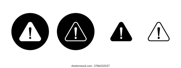 Exclamation danger icon logo design. attention sign and symbol. attention sign