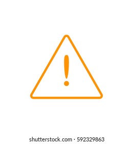 Exclamation danger  icon. Orange icon
