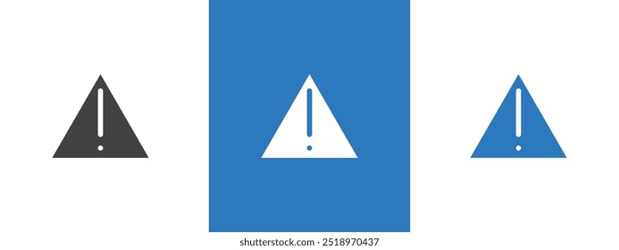 Icono de peligro de exclamación ilustración de línea delgada