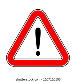 Exclamation danger icon triangle sign