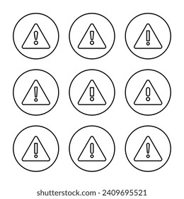 Exclamation danger icon vector. attention sign and symbol. attention sign
