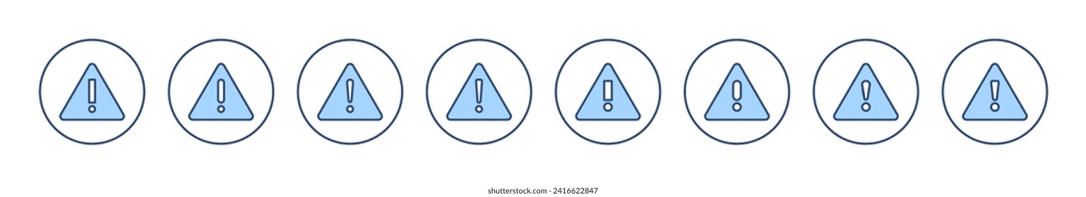 Exclamation danger icon vector. attention sign and symbol. attention sign