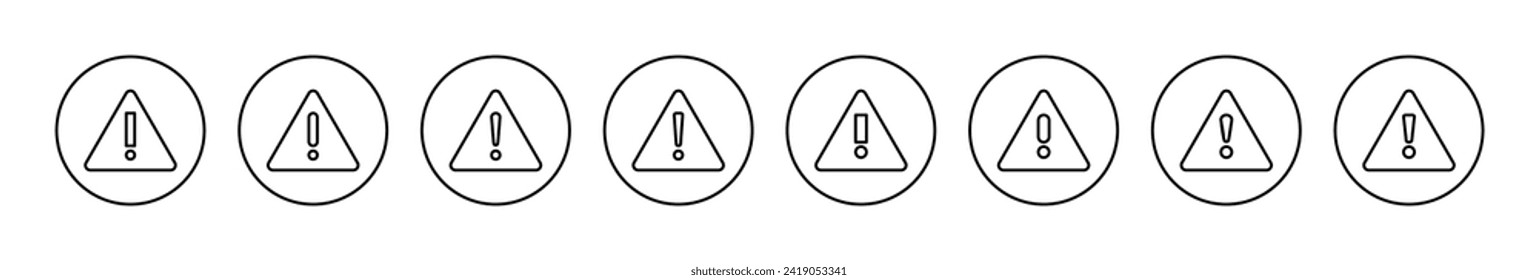 Exclamation danger icon vector. attention sign and symbol. attention sign