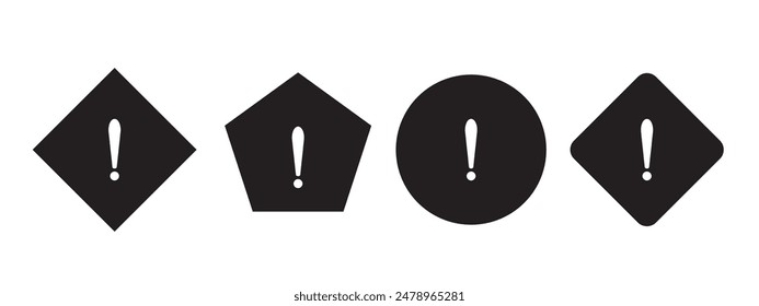 Exclamation danger icon vector. attention sign and symbol. Hazard warning attention sign