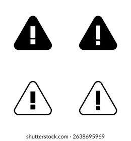 Exclamation danger icon vector. attention sign and symbol. attention sign