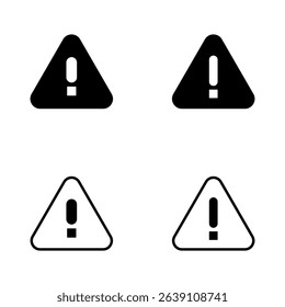 Exclamation danger icon vector. attention sign and symbol. attention sign