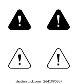 Exclamation danger icon vector. attention sign and symbol. attention sign