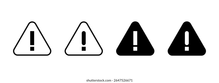 Exclamation danger icon vector. attention sign and symbol. attention sign