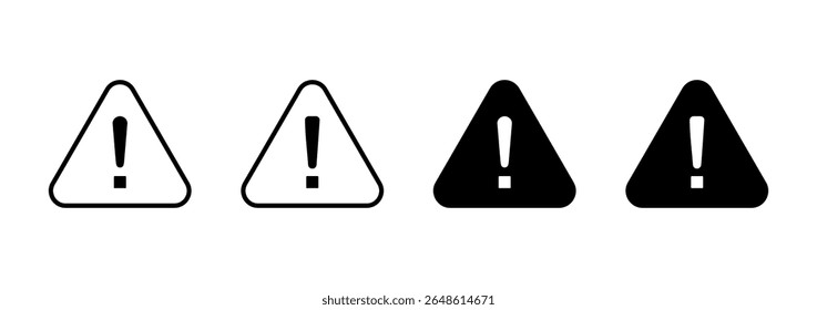 Ausrufegefahr Symbol Vektor. Aufmerksamkeitszeichen und -symbol. Hinweisschild