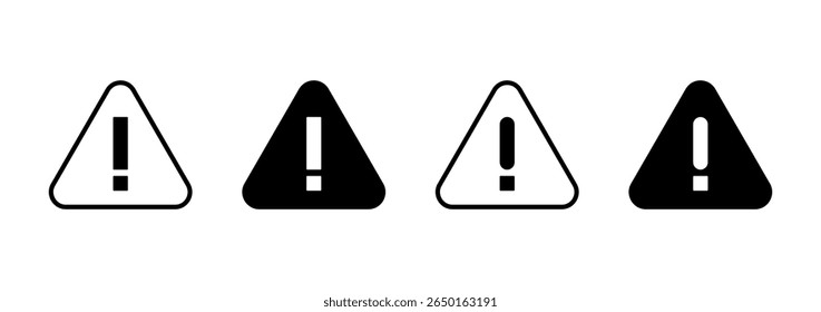 Exclamation danger icon vector. attention sign and symbol. attention sign