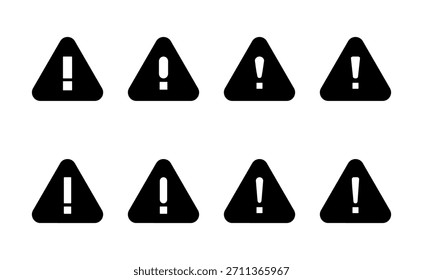 Vector del icono del peligro de la exclamación. signo y símbolo de la atención. signo de la atención