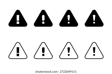 Vector del icono del peligro de la exclamación. signo y símbolo de la atención. signo de la atención