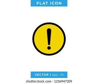 Exclamation, Danger Icon Vector Logo Design Template.