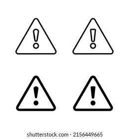 Exclamation danger icons vector. attention sign and symbol. Hazard warning attention sign